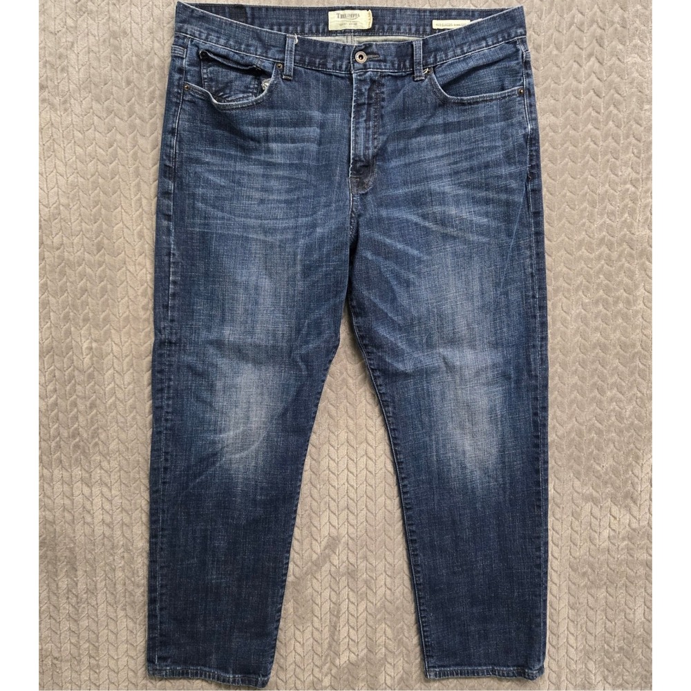 Lucky Brand x Triumph Motorcycles 429 Classic‎ Straight Jeans Blue 40x32